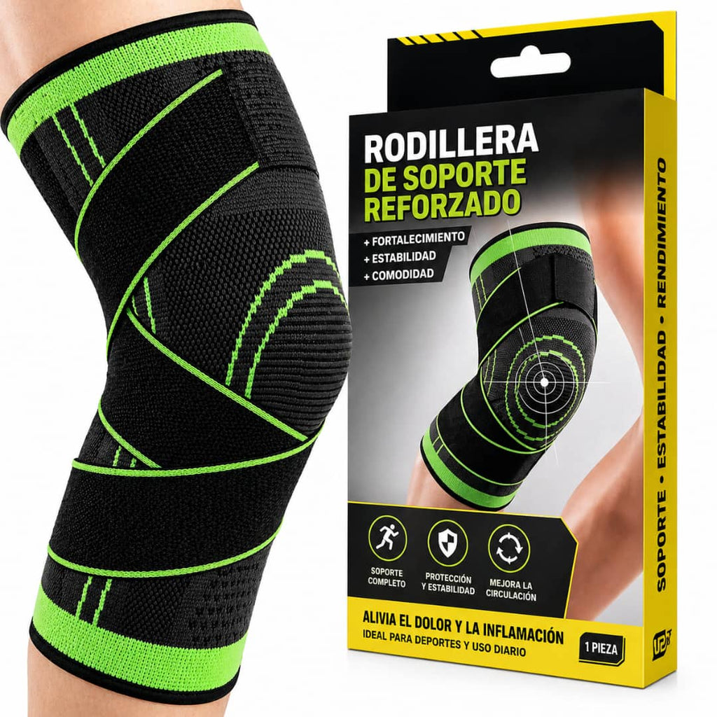 Rodillera Estabilizadora de Compresión 360° para Entrenamiento Pesado