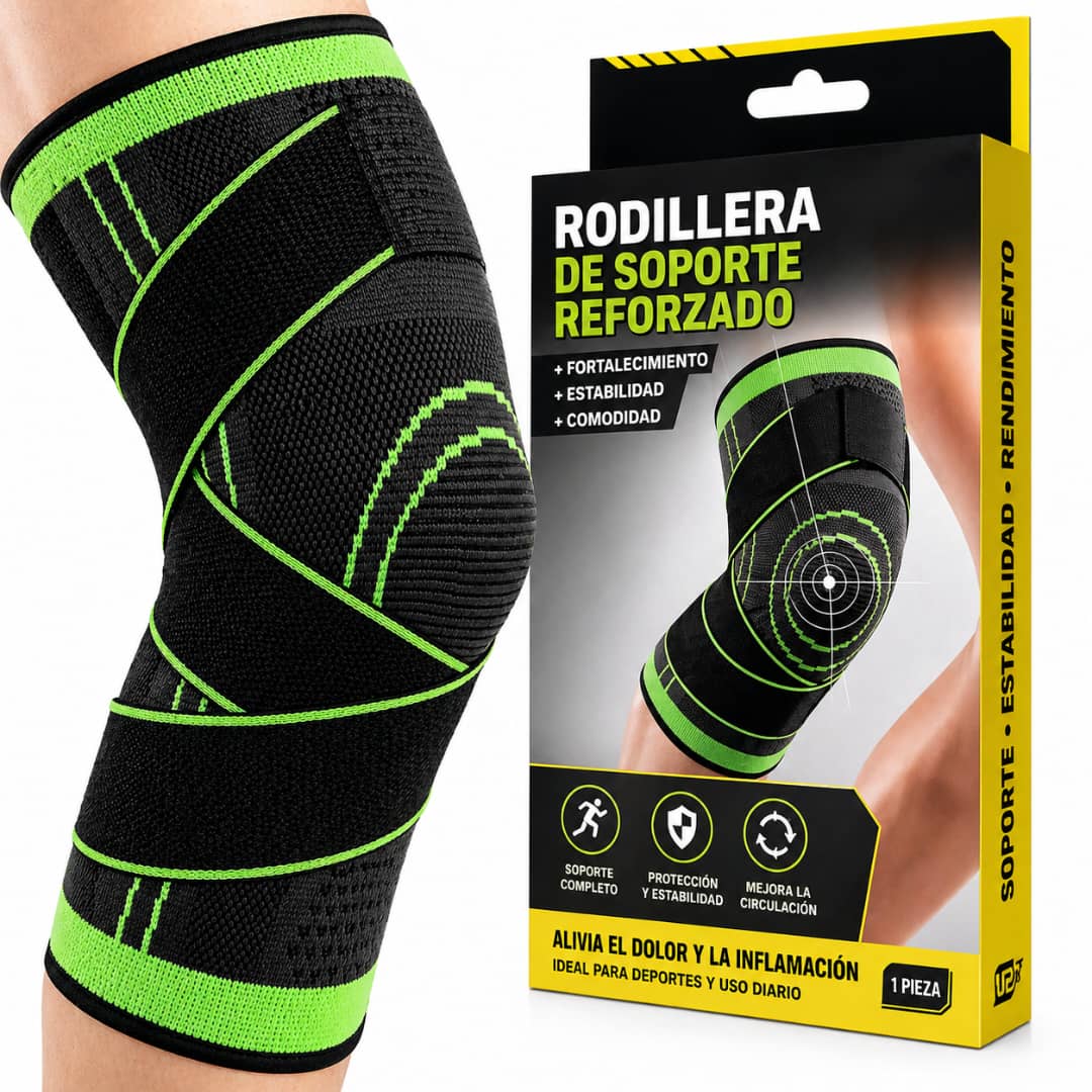 Rodillera Estabilizadora de Compresión 360° para Entrenamiento Pesado