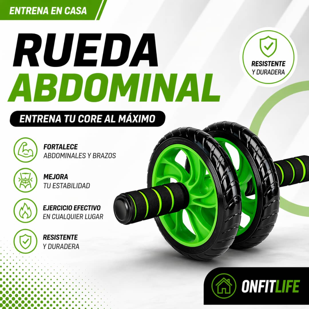 Rueda Abdominal Pro-Define tu core desde casa