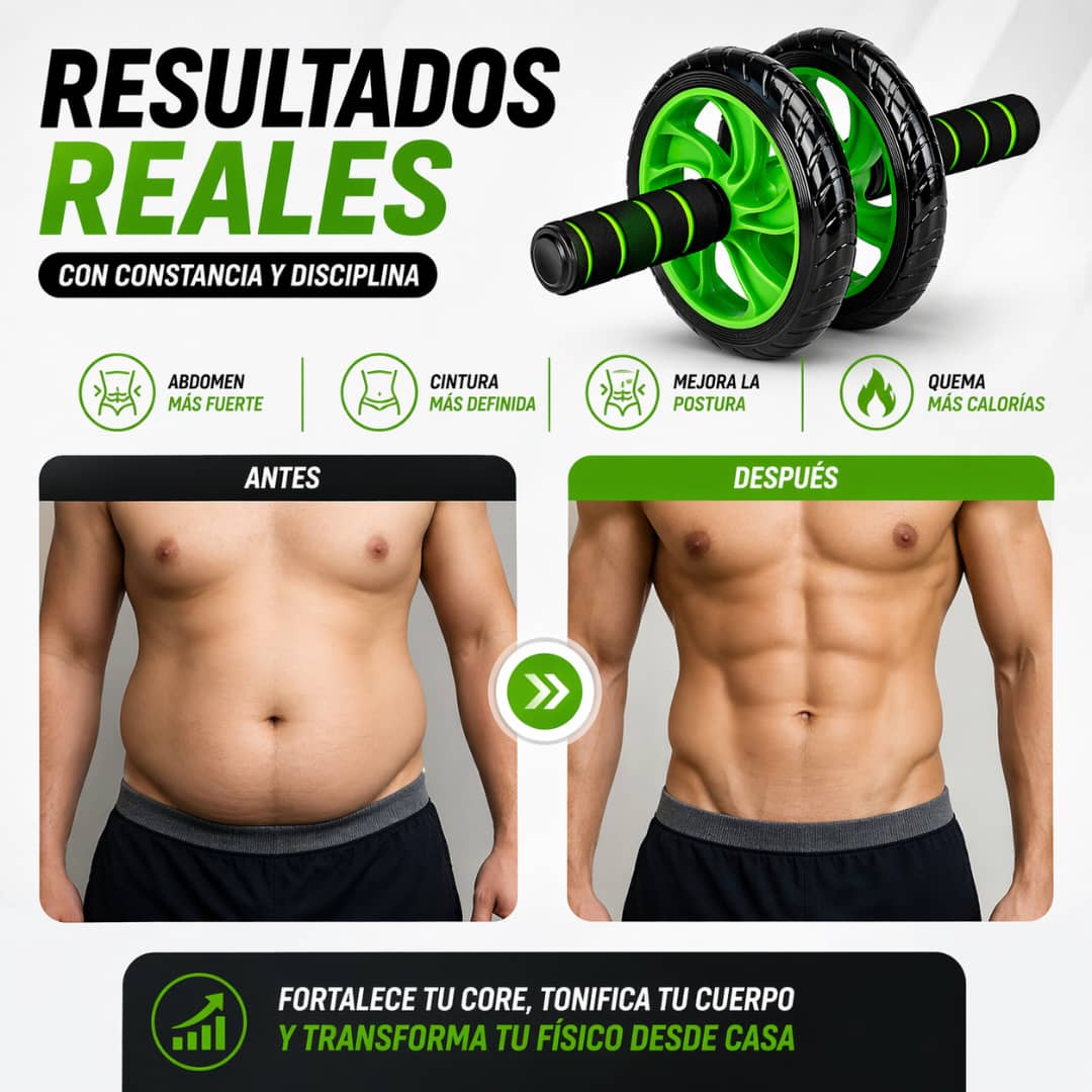 Rueda Abdominal Pro-Define tu core desde casa