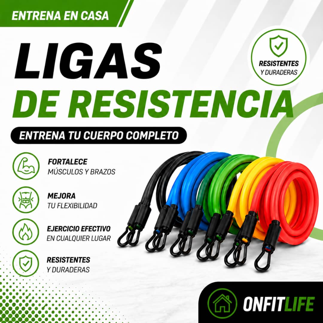 Ligas de Resistencia Pro-Máxima tensión para tu cuerpo
