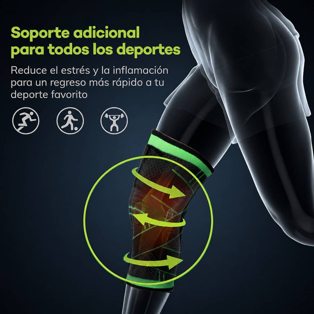 Rodillera Estabilizadora de Compresión 360° para Entrenamiento Pesado