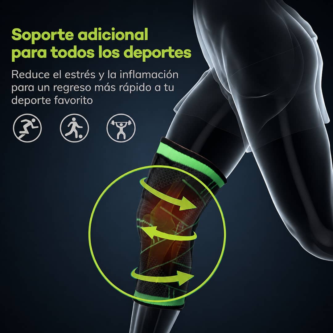 Rodillera Estabilizadora de Compresión 360° para Entrenamiento Pesado